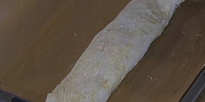 Рецепт штруделя с запеченным красным перцем и луком-пореем