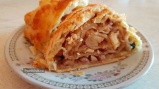 Рецепт Яблочного штруделя из готового теста