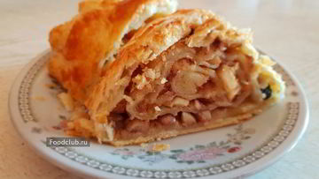 Рецепт Яблочного штруделя из готового теста
