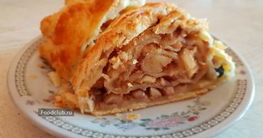 Рецепт Яблочного штруделя из готового теста