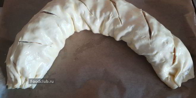 Рецепт яблочного штруделя из готового теста