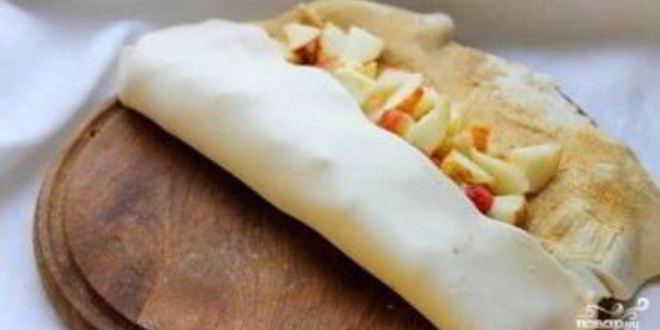 Рецепт яблочного штруделя из слоеного дрожжевого теста