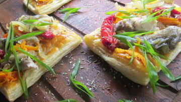 Рецепт Слоек с овощами и карпом