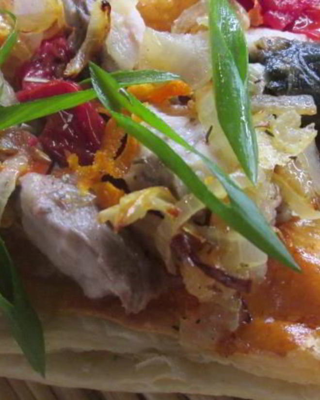 Рецепт слоек с овощами и карпом