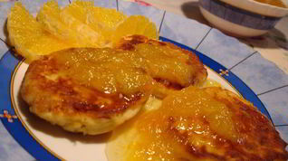 Рецепт Апельсиновых сырников с апельсиновым вареньем