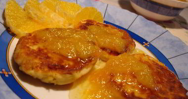 Рецепт Апельсиновых сырников с апельсиновым вареньем