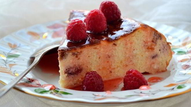 Рецепт малинового творожника