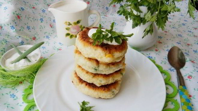 Рецепт Сырников закусочных с кукурузой