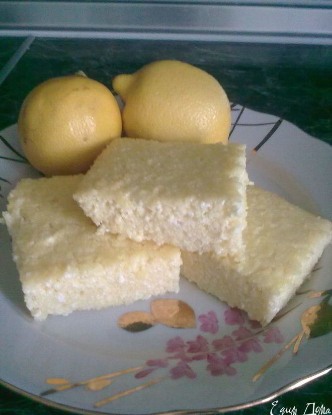 Рецепт творожника лимонного без муки