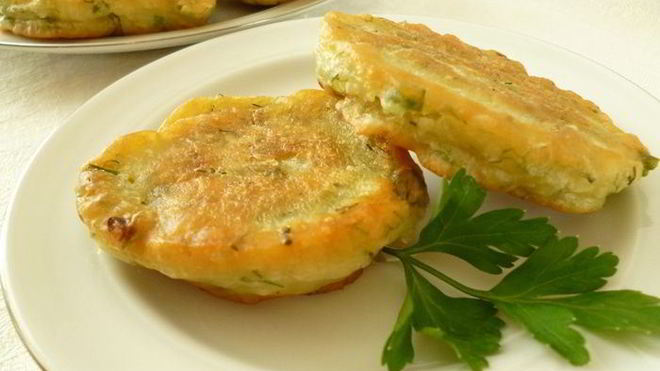 Рецепт оладушек без яиц с зеленью