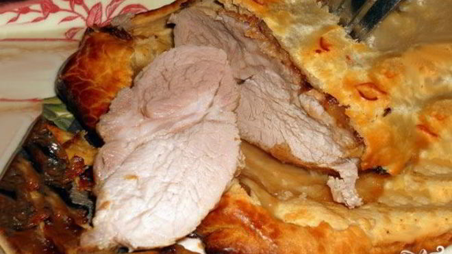 Рецепт слоеного теста со свининой