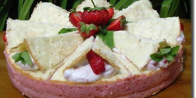 Рецепт клубнично-кокосового торт