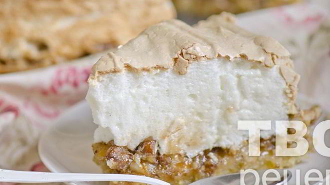 Рецепт орехового торта с меренгой