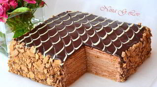 Рецепт Торта Наполеон Шоколадно-сливочный