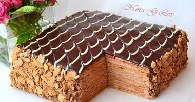 Рецепт Торта Наполеон Шоколадно-сливочный
