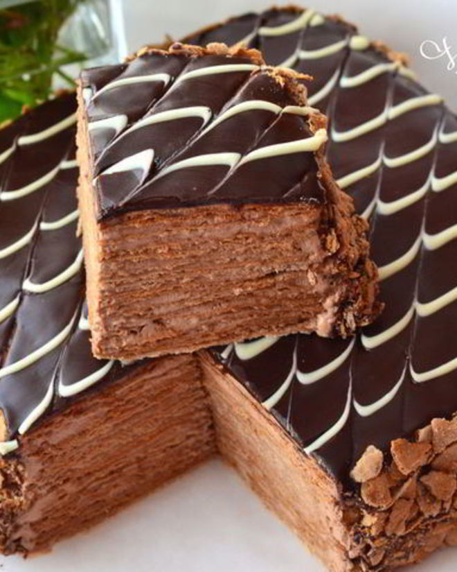 Рецепт торта наполеон шоколадно-сливочный