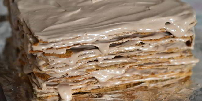 Рецепт торта наполеон шоколадно-сливочный