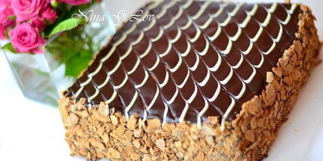 Рецепт торта наполеон шоколадно-сливочный
