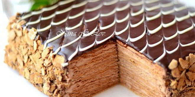 Рецепт торта наполеон шоколадно-сливочный