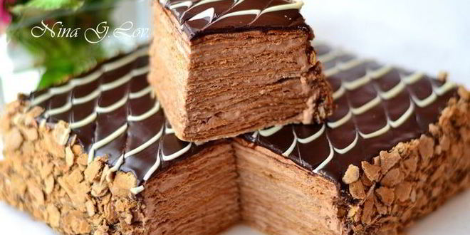 Рецепт торта наполеон шоколадно-сливочный