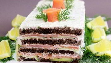 Рецепт Торта с копченым лососем