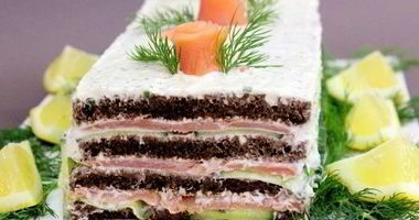 Рецепт Торта с копченым лососем