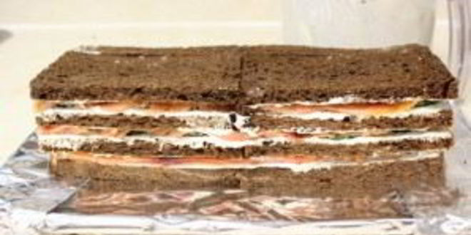 Рецепт торта с копченым лососем