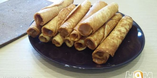 Рецепт Домашних вафель со сгущенкой