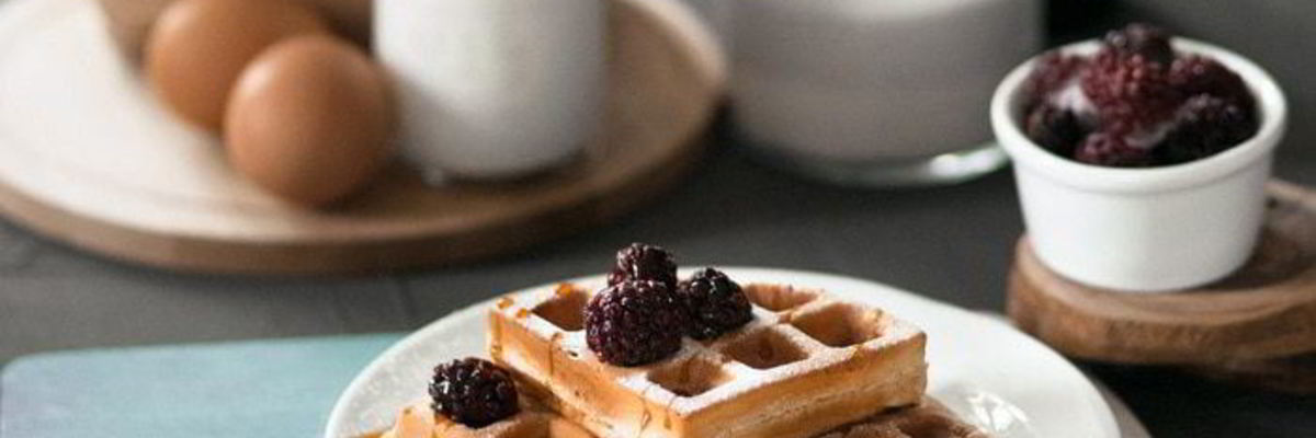 Рецепт Мягких венских вафель с ягодами