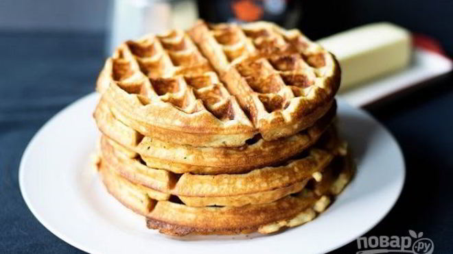 Рецепт обычных домашних вафель