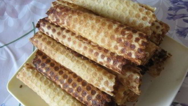 Рецепт трубочек со сгущенкой