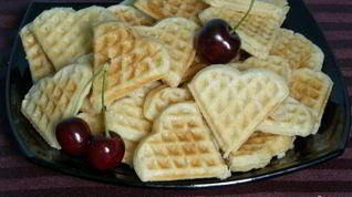 Рецепт Вафель для электровафельницы сердечками