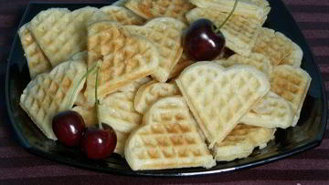 Рецепт Вафель для электровафельницы сердечками