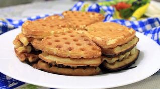 Рецепт Вафель мягких на газу в вафельнице