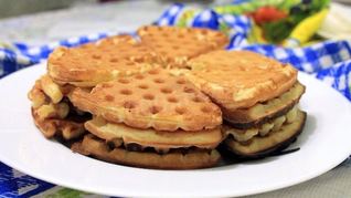 Рецепт Вафель мягких на газу в вафельнице