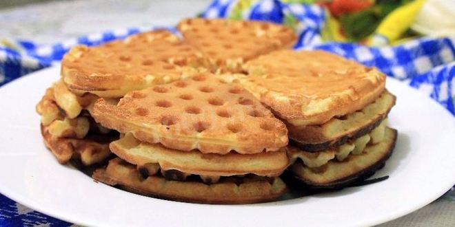 Рецепт Вафель мягких на газу в вафельнице