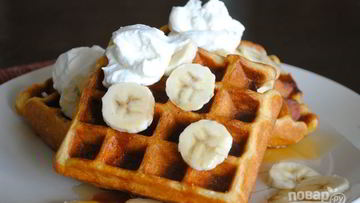 Рецепт Вафель на кефире в электровафельнице