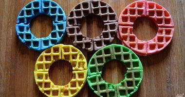 Рецепт Вафель Олимпийских кольца