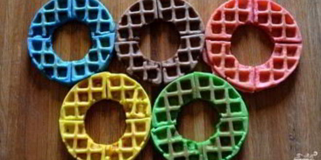 Рецепт вафель олимпийских кольца
