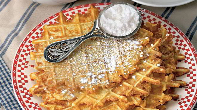 Рецепт яичных вафель на топленом масле