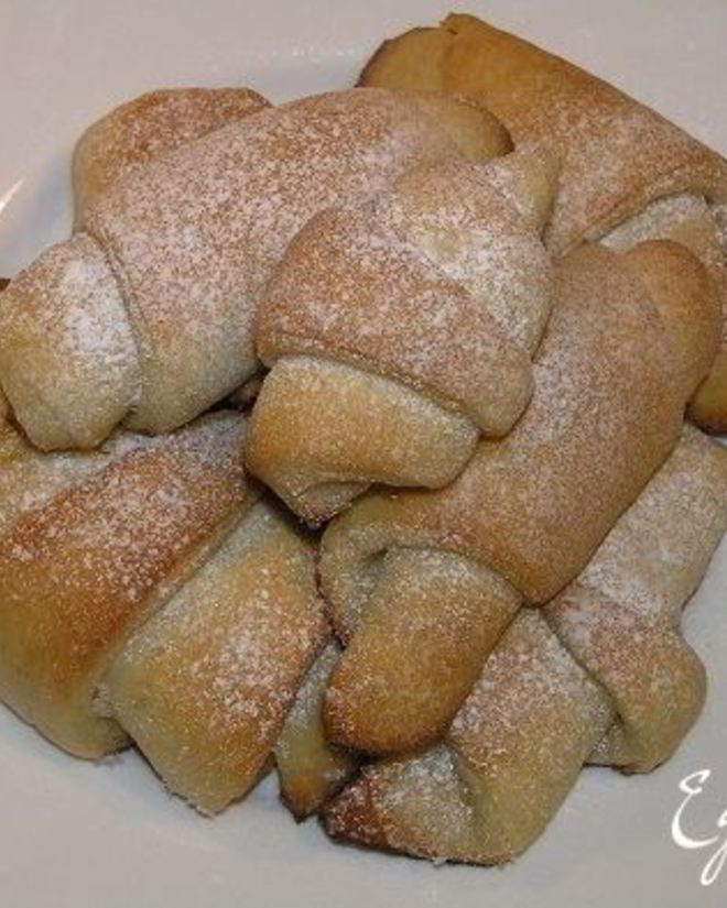 Рецепт ванильных рулетиков на хмелевой закваске