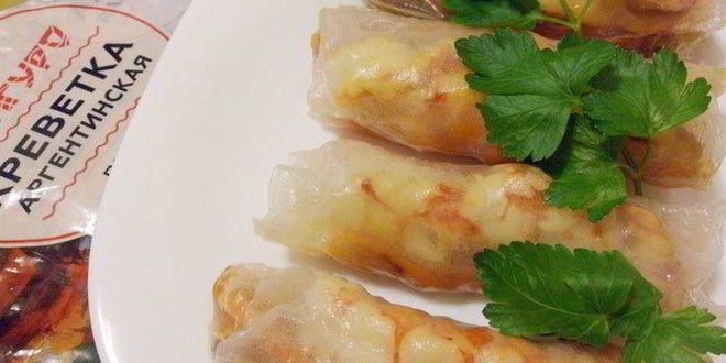 Рецепт вьетнамских конвертиков с креветками