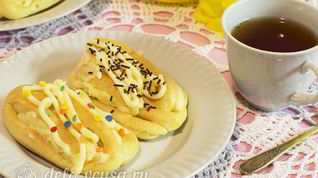 Рецепт Домашних эклеров со сгущенкой