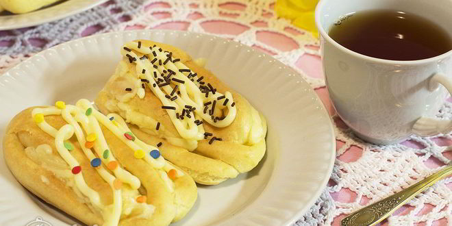 Рецепт Домашних эклеров со сгущенкой