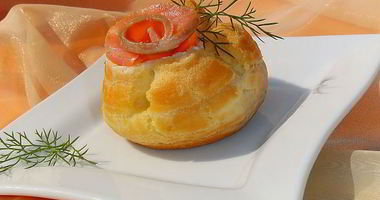 Рецепт Профитролей с красной рыбой