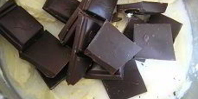 Рецепт шоколадна-апельсинового торт с профитролями