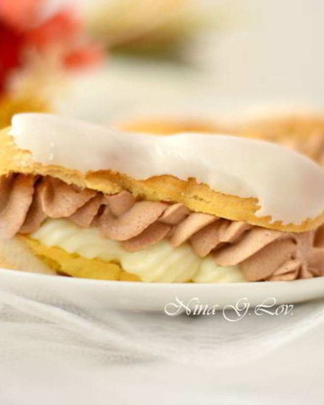 Рецепт эклеров со сливочно-шоколадным кремом