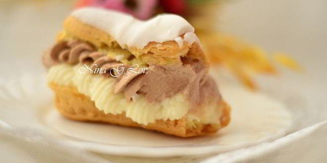 Рецепт эклеров со сливочно-шоколадным кремом