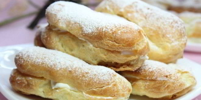 Рецепт Эклеров со сливочным кремом