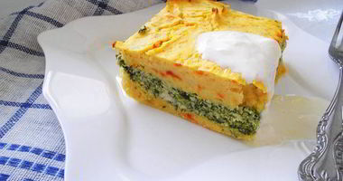 Рецепт Картофельной запеканки с курицей и шпинатом